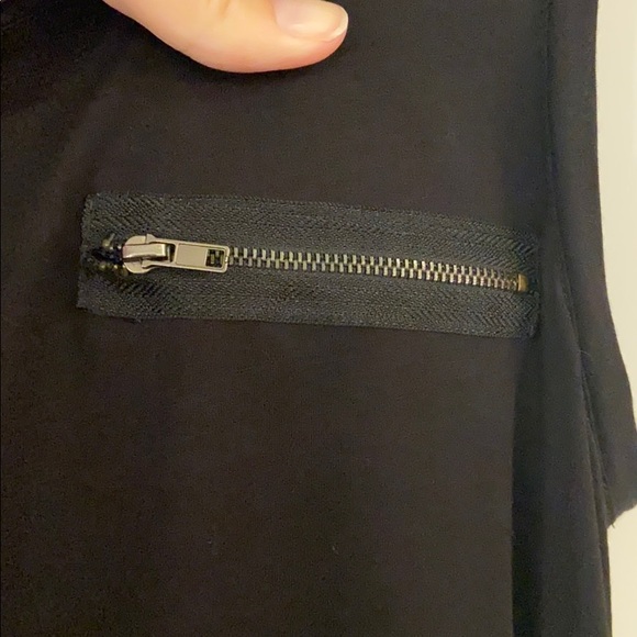 2008-2012? Forever 21 Black hi low sleeveless tank top w zipper detail S - Picture 4 of 8